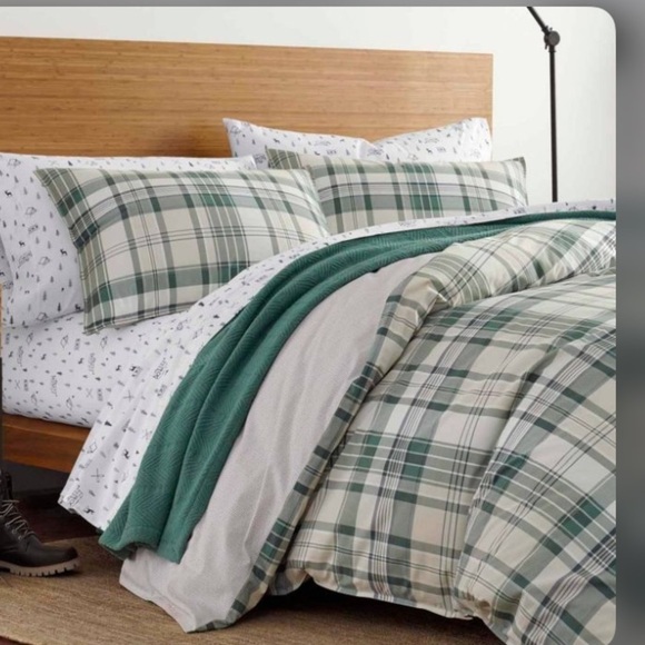 New Eddie Bauer - Timbers Plaid Reversible Duvet Cover